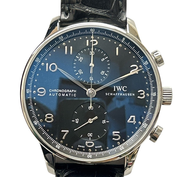 インターナショナルウォッチカンパニー IWC ポルトキーゼ クロノグラフ IW371438 ブラック SS 自動巻き メンズ 腕時計