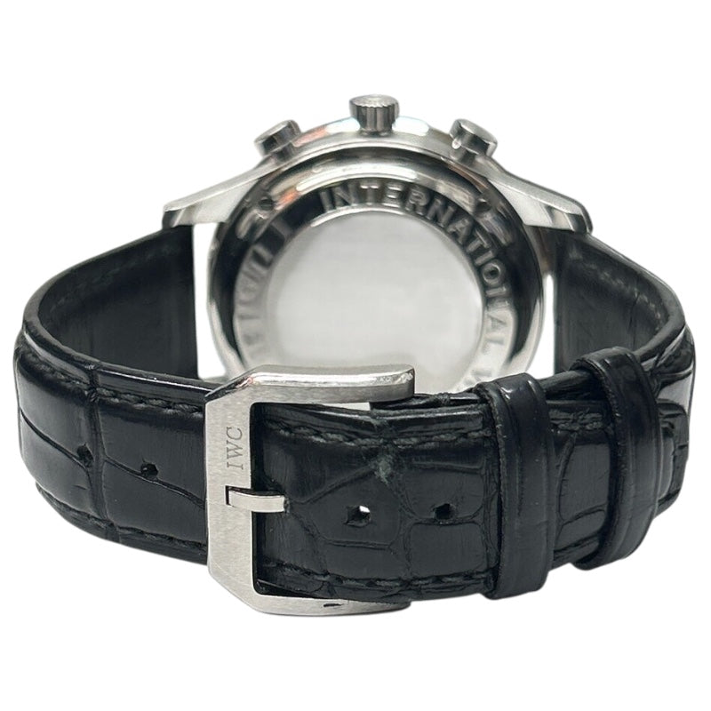 インターナショナルウォッチカンパニー IWC ポルトキーゼ クロノグラフ IW371438 ブラック SS 自動巻き メンズ 腕時計