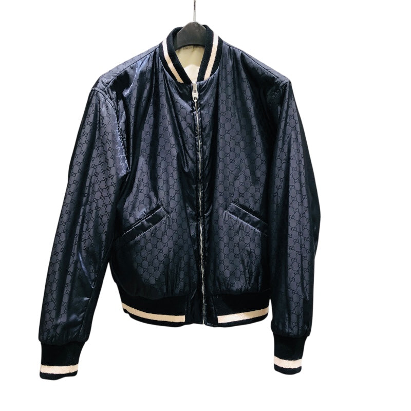 グッチ GUCCI GG総柄リバーシブルブルゾン 672259 シャンパン×ブラック ナイロン ブルゾン