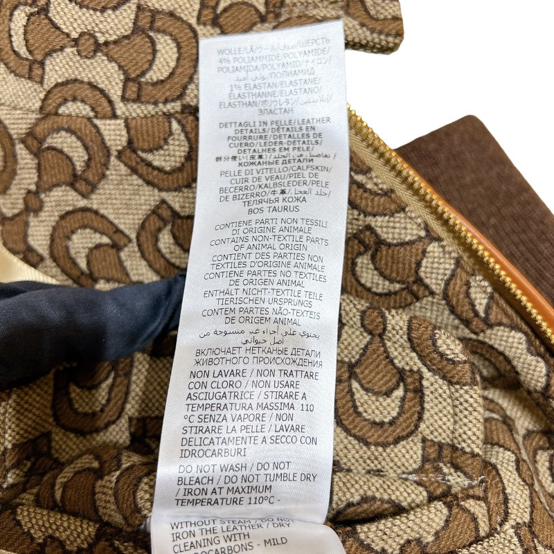 グッチ GUCCI ホースビット総柄ブルゾン 694157 ベージュ ウール メンズ ダウンジャケット