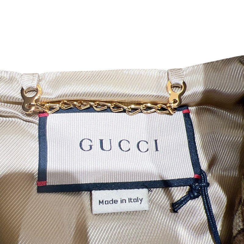グッチ GUCCI ホースビット総柄ブルゾン 694157 ベージュ ウール メンズ ダウンジャケット
