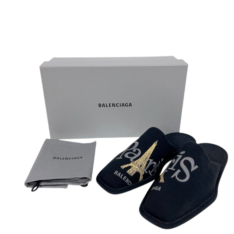 バレンシアガ BALENCIAGA PARIS　スリッパ 589350 ブラック コットン メンズ その他靴