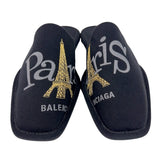 バレンシアガ BALENCIAGA PARIS　スリッパ 589350 ブラック コットン メンズ その他靴
