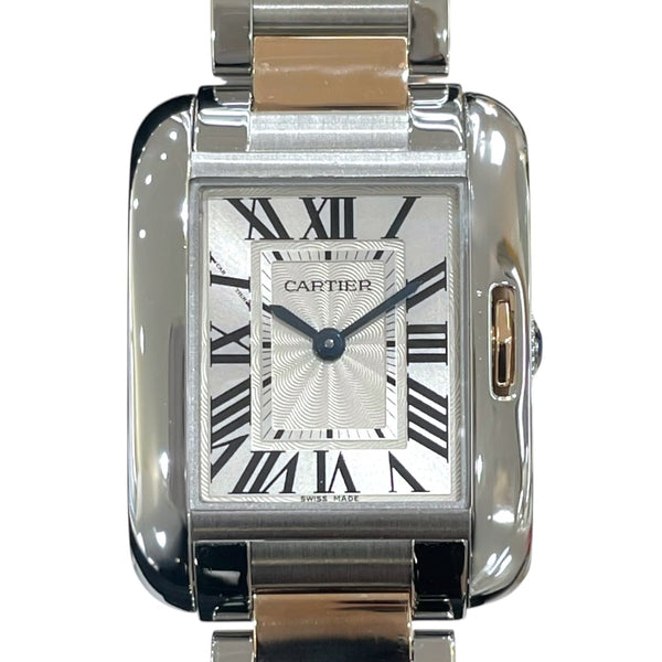 カルティエ Cartier タンク アングレーズSM W5310019 シルバー PG/SS レディース 腕時計