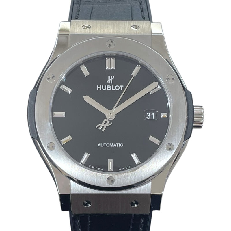 ウブロ HUBLOT クラシックフュージョン　チタニウムブラックシャイニー 542.NX.1270.RX ブラック チタン メンズ 腕時計