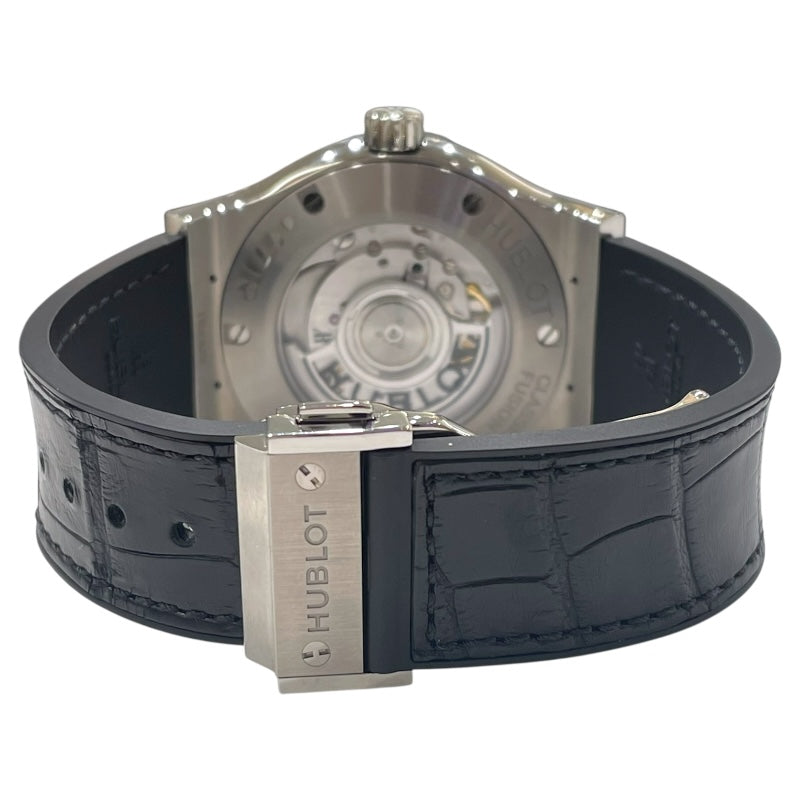ウブロ HUBLOT クラシックフュージョン　チタニウムブラックシャイニー 542.NX.1270.RX ブラック チタン メンズ 腕時計