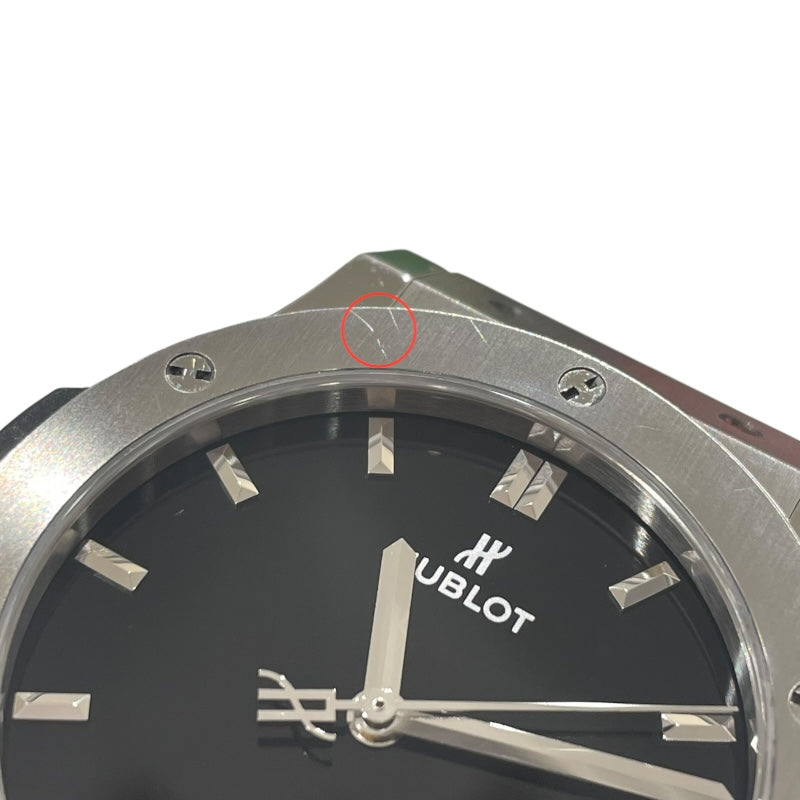 ウブロ HUBLOT クラシックフュージョン　チタニウムブラックシャイニー 542.NX.1270.RX ブラック チタン メンズ 腕時計