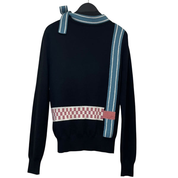 エルメス HERMES リボンモチーフカシミヤニットセーター 4H2633D8 ブラック カシミヤ レディース セーター