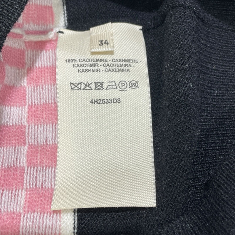 エルメス HERMES リボンモチーフカシミヤニットセーター 4H2633D8 ブラック カシミヤ レディース セーター