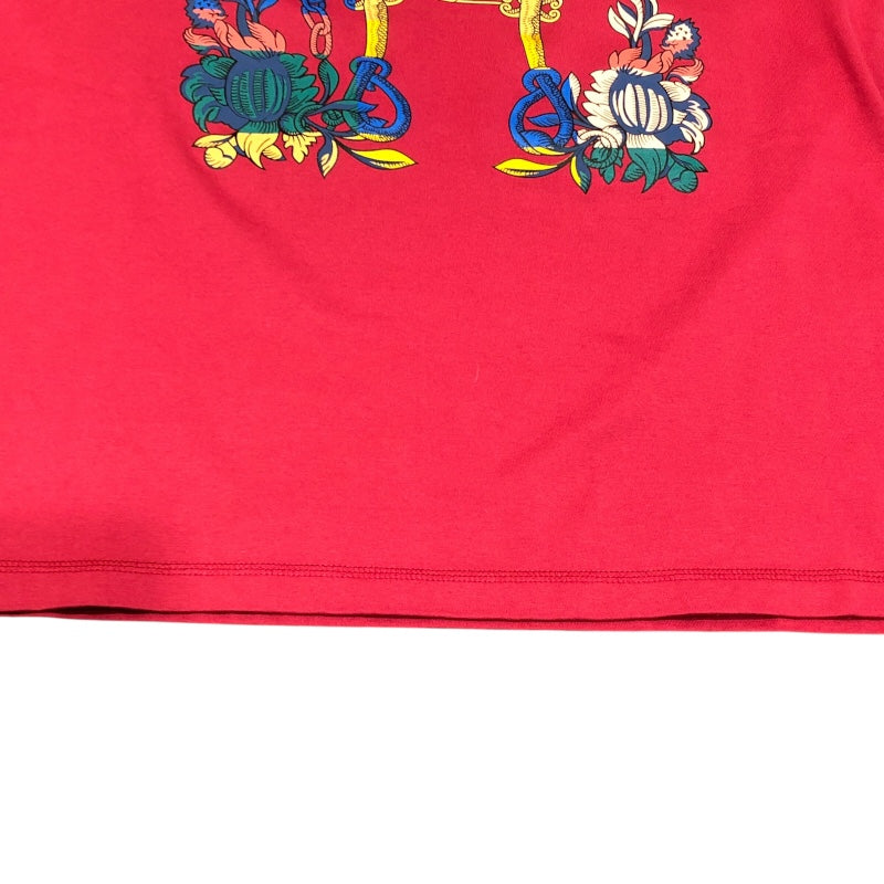 エルメス HERMES プリントTシャツ 4E4629DA ピンク コットン コットン レディース 半袖Ｔシャツ
