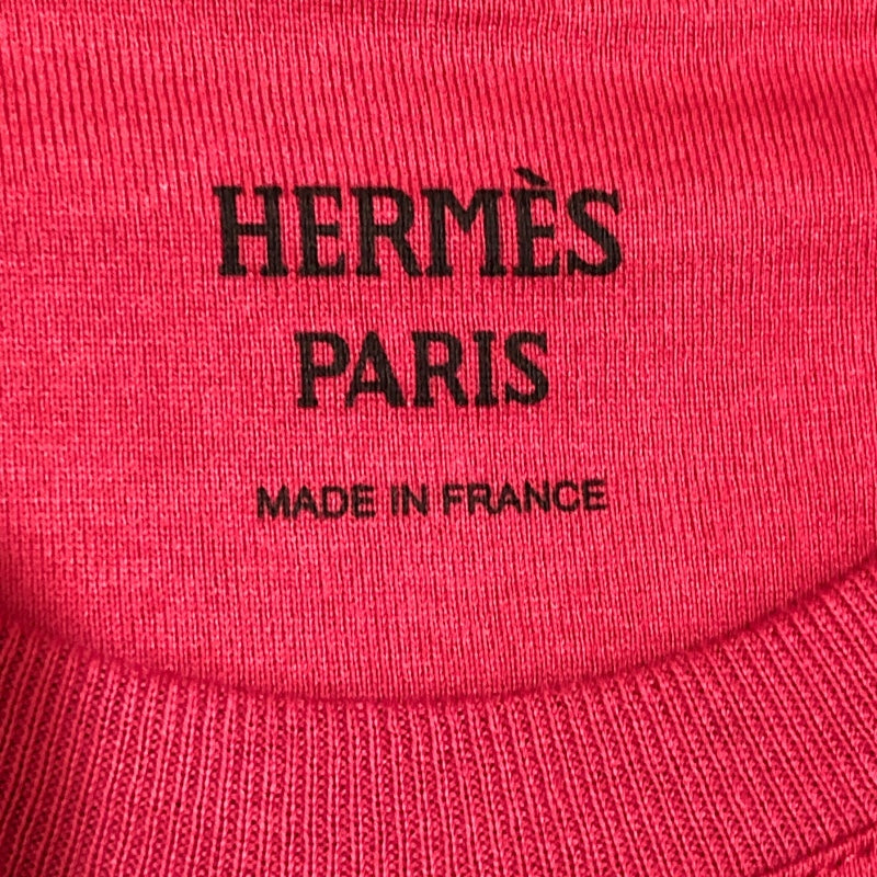 エルメス HERMES プリントTシャツ 4E4629DA ピンク コットン コットン レディース 半袖Ｔシャツ