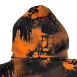 プラダ PRADA トライアングルロゴ総柄ジップアップパーカー UJL40A オレンジ コットン メンズ パーカー