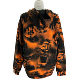 プラダ PRADA トライアングルロゴ総柄ジップアップパーカー UJL40A オレンジ コットン メンズ パーカー