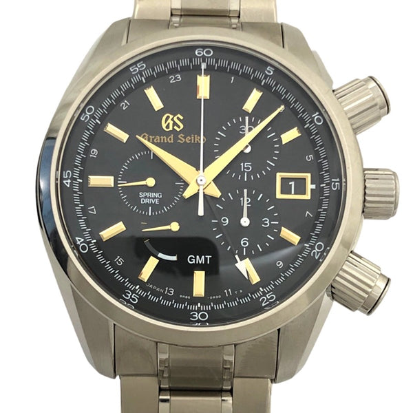 グランドセイコー Grand Seiko スポーツコレクション スプリングドライブ SBGC205 ブラック チタン メンズ 腕時計