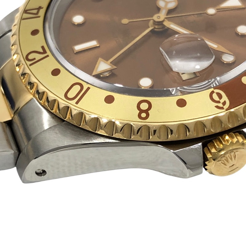 ロレックス ROLEX GMTマスター2 S番 16713 ブラウン SS/K18YG メンズ 腕時計