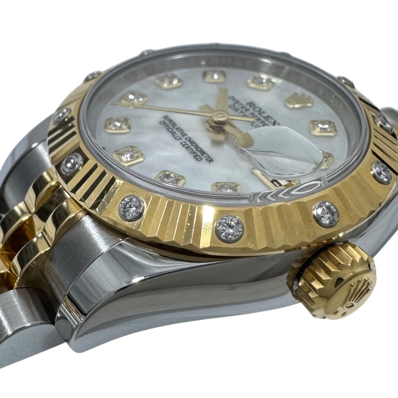 ロレックス ROLEX デイトジャスト ランダム番 179313NG ホワイトシェル SS/K18YG レディース 腕時計