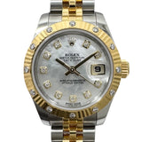 ロレックス ROLEX デイトジャスト ランダム番 179313NG ホワイトシェル SS/K18YG レディース 腕時計