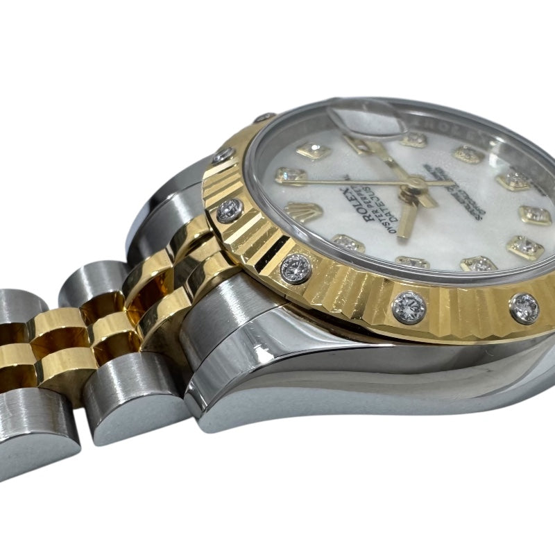 ロレックス ROLEX デイトジャスト ランダム番 179313NG ホワイトシェル SS/K18YG レディース 腕時計