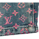 ルイ・ヴィトン LOUIS VUITTON レインボーモノグラムデニムハーフパンツ HOD77W ブルー コットン メンズ ショートパンツ