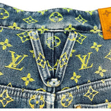 ルイ・ヴィトン LOUIS VUITTON レインボーモノグラムデニムハーフパンツ HOD77W ブルー コットン メンズ ショートパンツ