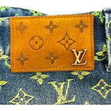 ルイ・ヴィトン LOUIS VUITTON レインボーモノグラムデニムハーフパンツ HOD77W ブルー コットン メンズ ショートパンツ