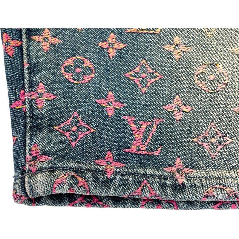 ルイ・ヴィトン LOUIS VUITTON レインボーモノグラムデニムハーフパンツ HOD77W ブルー コットン メンズ ショートパンツ