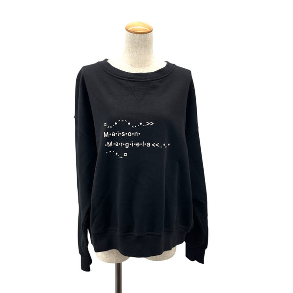 メゾン マルジェラ Maison Margiela ログプリント スウェットシャツ S51GU0112 ブラック コットン レディース スウェット