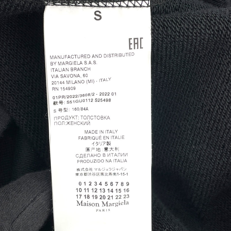 メゾン マルジェラ Maison Margiela ログプリント スウェットシャツ S51GU0112 ブラック コットン レディース スウェット