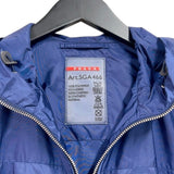 プラダ PRADA トライアングルロゴ　ジップアップナイロンジャケット SGA466 ブルー　シルバー金具 ナイロン メンズ その他アウター