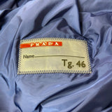 プラダ PRADA トライアングルロゴ　ジップアップナイロンジャケット SGA466 ブルー　シルバー金具 ナイロン メンズ その他アウター
