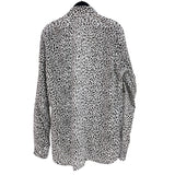 サンローラン SAINT LAURENT ベイビーキャット総柄長袖シャツ 311386 ホワイト/ブラック コットン メンズ 長袖シャツ