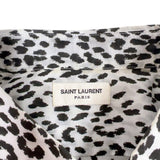サンローラン SAINT LAURENT ベイビーキャット総柄長袖シャツ 311386 ホワイト/ブラック コットン メンズ 長袖シャツ