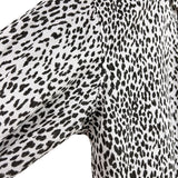 サンローラン SAINT LAURENT ベイビーキャット総柄長袖シャツ 311386 ホワイト/ブラック コットン メンズ 長袖シャツ