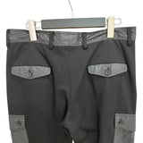 ドルチェ＆ガッバーナ Dolce & Gabbana ナイロン切り替えカーゴパンツ QWR2AT ブラック レーヨン メンズ カーゴパンツ