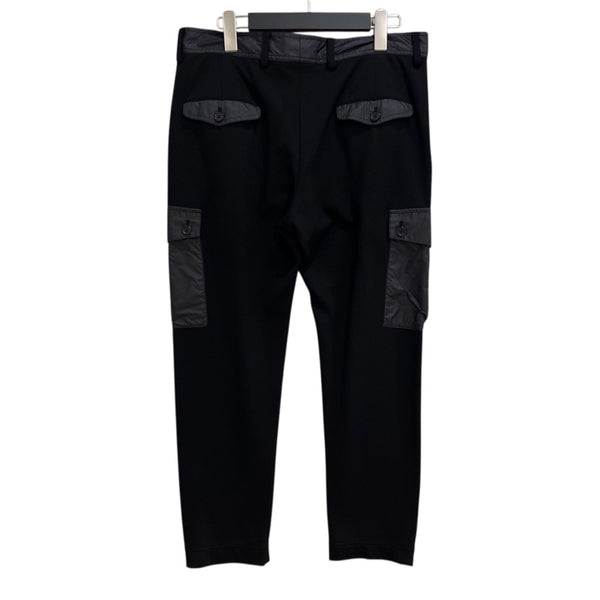 ドルチェ＆ガッバーナ Dolce & Gabbana ナイロン切り替えカーゴパンツ QWR2AT ブラック レーヨン メンズ カーゴパンツ