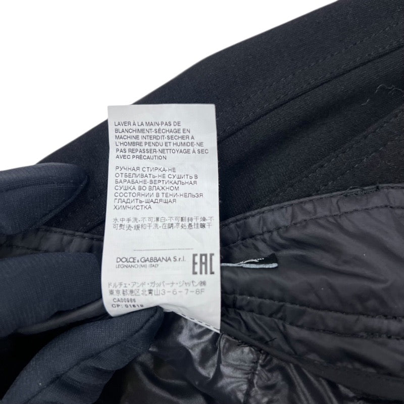 ドルチェ＆ガッバーナ Dolce & Gabbana ナイロン切り替えカーゴパンツ QWR2AT ブラック レーヨン メンズ カーゴパンツ