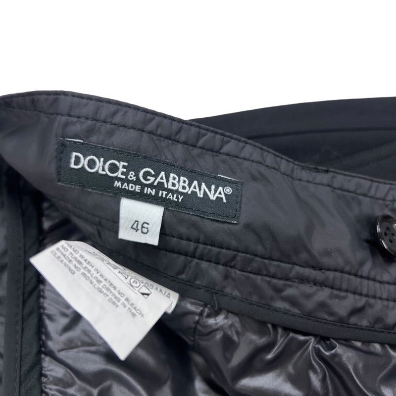 ドルチェ＆ガッバーナ Dolce & Gabbana ナイロン切り替えカーゴパンツ QWR2AT ブラック レーヨン メンズ カーゴパンツ