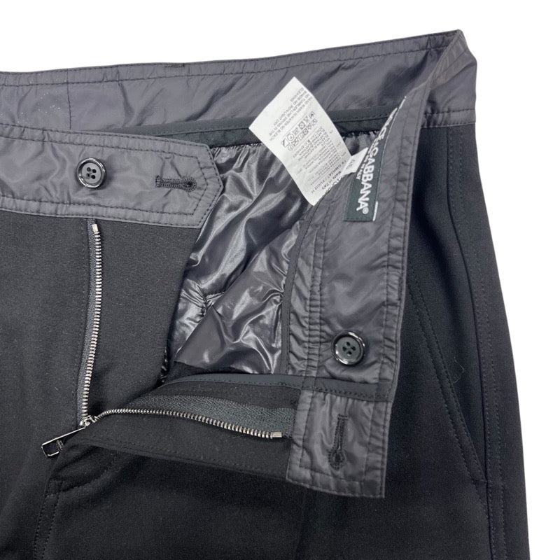 ドルチェ＆ガッバーナ Dolce & Gabbana ナイロン切り替えカーゴパンツ QWR2AT ブラック レーヨン メンズ カーゴパンツ