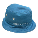 ルイ・ヴィトン LOUIS VUITTON モノグラム柄バケットハット ブルー デニム メンズ その他ファッション雑貨