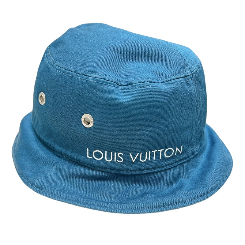 ルイ・ヴィトン LOUIS VUITTON モノグラム柄バケットハット ブルー デニム メンズ その他ファッション雑貨