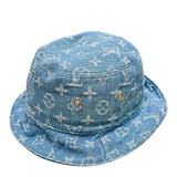 ルイ・ヴィトン LOUIS VUITTON モノグラム柄バケットハット ブルー デニム メンズ その他ファッション雑貨