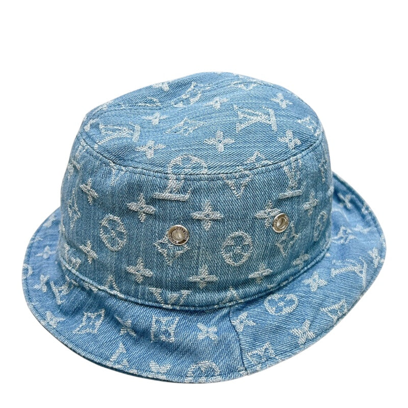 ルイ・ヴィトン LOUIS VUITTON モノグラム柄バケットハット ブルー デニム メンズ その他ファッション雑貨