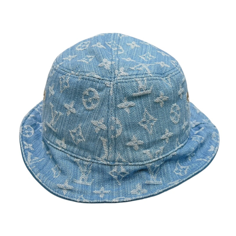 ルイ・ヴィトン LOUIS VUITTON モノグラム柄バケットハット ブルー デニム メンズ その他ファッション雑貨