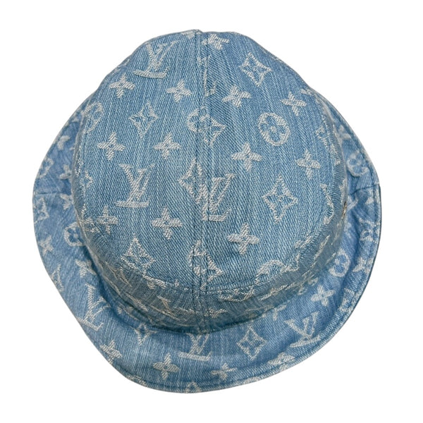 ルイ・ヴィトン LOUIS VUITTON モノグラム柄バケットハット ブルー デニム メンズ その他ファッション雑貨