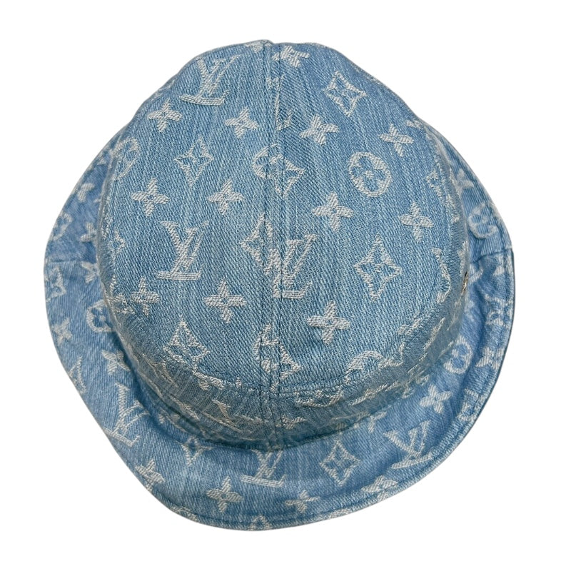 ルイ・ヴィトン LOUIS VUITTON モノグラム柄バケットハット ブルー デニム メンズ その他ファッション雑貨