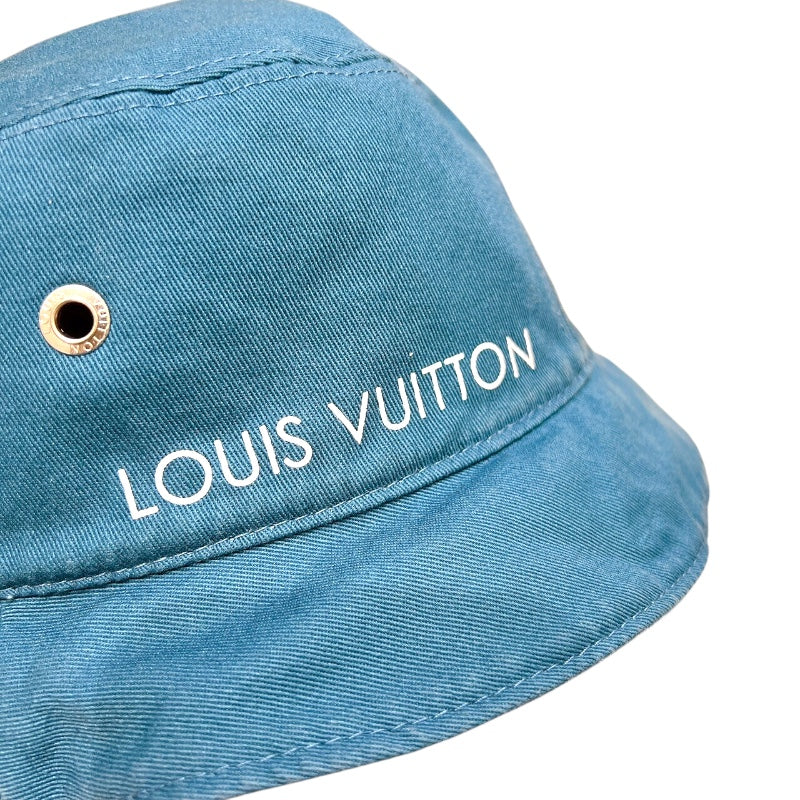 ルイ・ヴィトン LOUIS VUITTON モノグラム柄バケットハット ブルー デニム メンズ その他ファッション雑貨