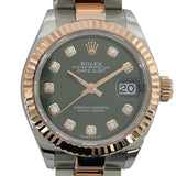 ロレックス ROLEX デイトジャスト28 オリーブグリーン 279171G オリーブグリーン K18PG/SS レディース 腕時計