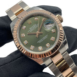 ロレックス ROLEX デイトジャスト28 オリーブグリーン 279171G オリーブグリーン K18PG/SS レディース 腕時計