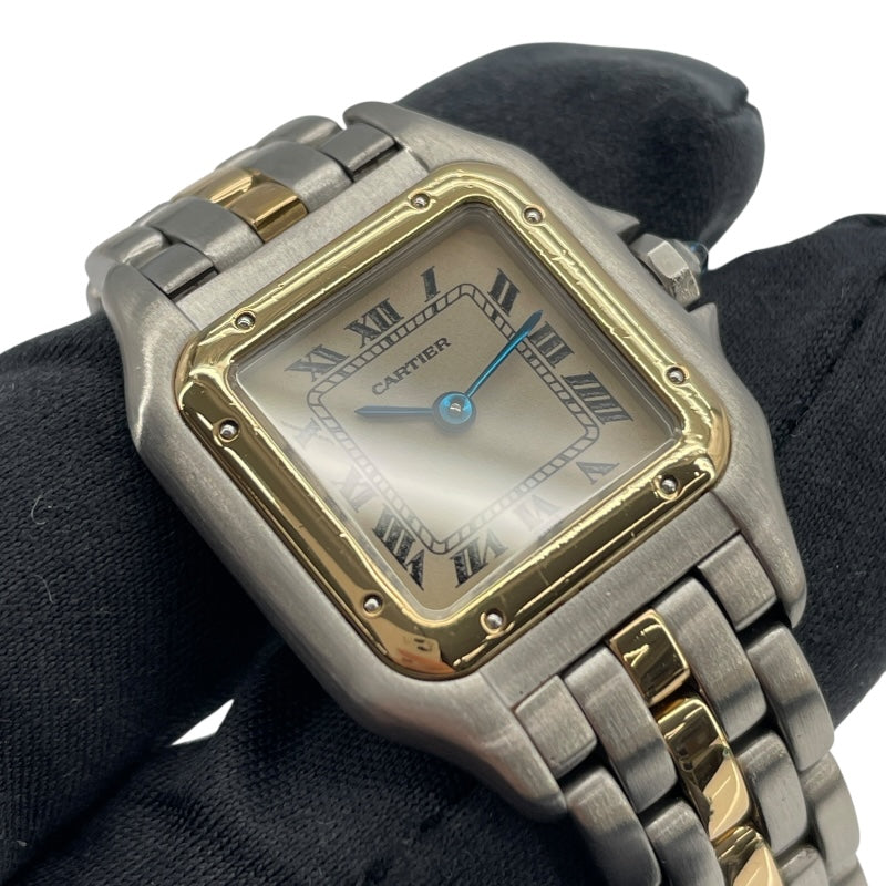 カルティエ Cartier パンテール SM 1ロウ 166921 ホワイト K18YG/SS レディース 腕時計