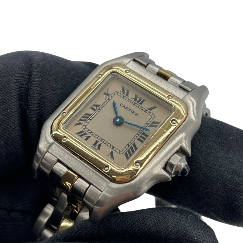 カルティエ Cartier パンテール SM 1ロウ 166921 ホワイト K18YG/SS レディース 腕時計